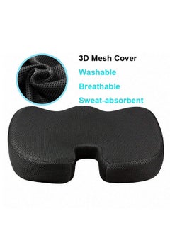 MIXDE Soft Ergonomic Portable Seat Cushion and Lumbar Support Pillow Set  - Image 3