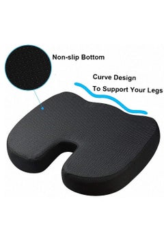 MIXDE Soft Ergonomic Portable Seat Cushion and Lumbar Support Pillow Set  - Image 4