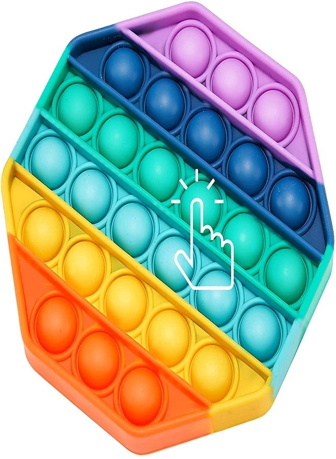 OANGO Pop It Fidget Toys, Push pop Bubble Sensory Toys, Silicon Satisfying Relaxing Toys, Simple dimple Fidget Toys for Kids Girls Boys Adults (POP Fidget Octagon) - Image 1