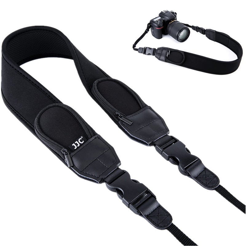 JJC Padded Soft Camera Shoulder Neck Strap Belt with Quick Release Zipped Pockets for Sony A7M5 A7V A1II A7CR A7CII A7RV A9III R1 R8 R50 R6 Mark III II R10 R7 R6 Rp T7 T8i Z5II Z50II Zf Z8 Z7II OM5 II - Image 2