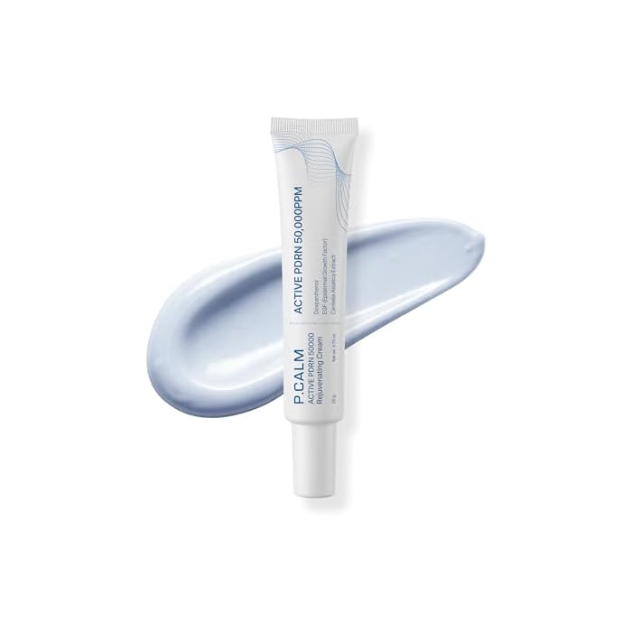 P.CALM Active PDRN 50000 Rejuvenating Cream | Hydrating Moisturizer with Niacinamide & Panthenol for Skin Renewal, Reduced Downtime Look & Plump Glow | Korean Skincare, 20g / 0.7 oz