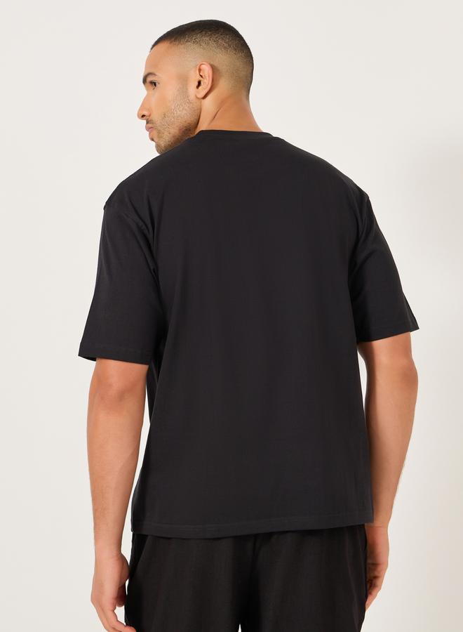 Styli Tiger Emboss Printed Jersey Oversized T-Shirt  - Image 4