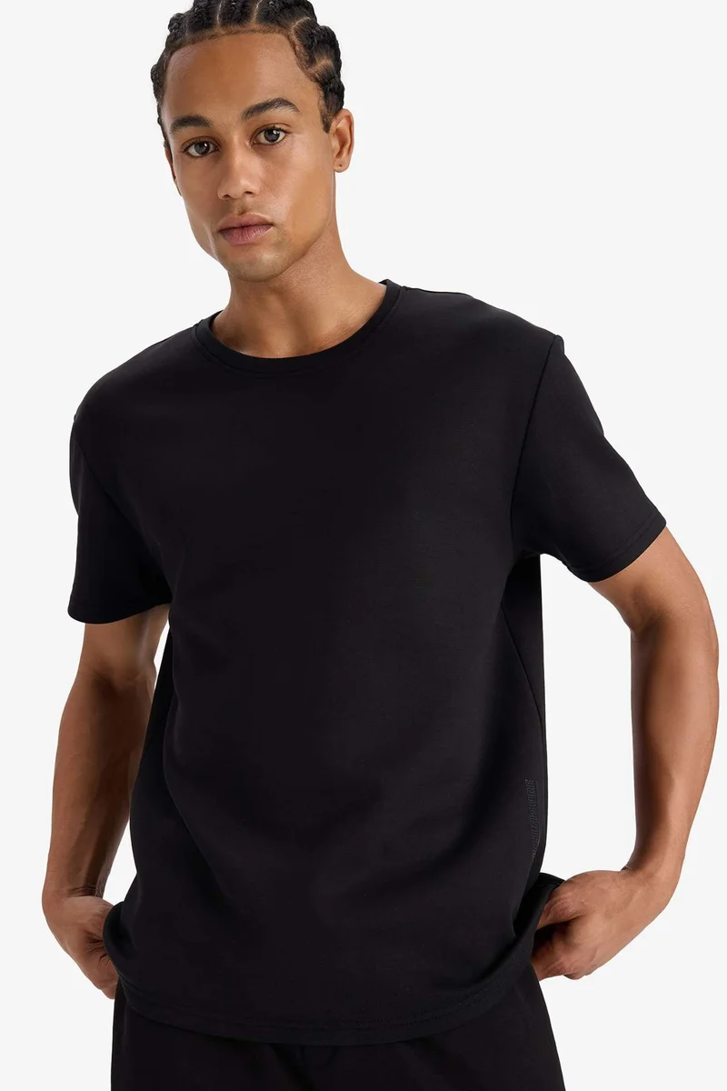 ديفاكتو DeFactoFit Standard Fit Crew Neck Printed Sports T-Shirt
