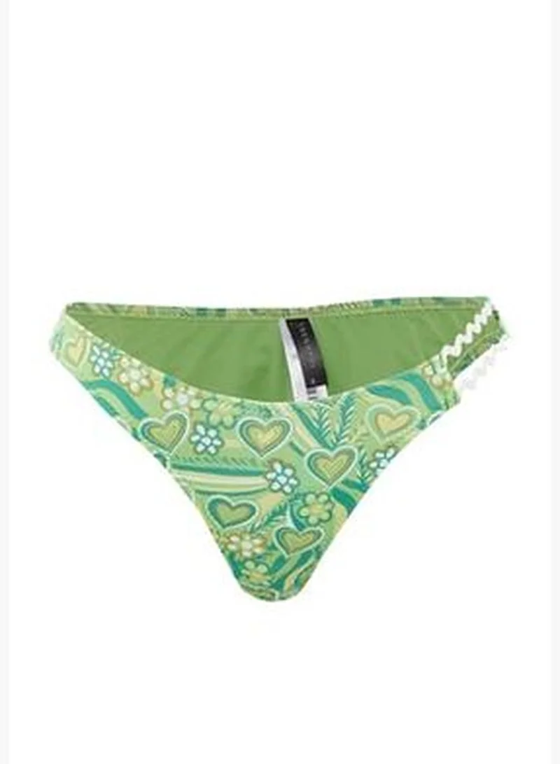 trendyol Floral Patterned Bikini Bottoms with Regular Legs TBESS23BA00124
