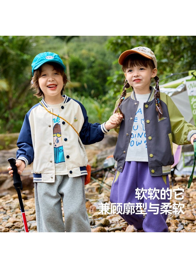 Doodle Home kids Baseball Jacket | Autumn Boys' Coat | Girls' Windproof Jacket | Baby Softshell Jacket | Trendy Outerwear - Image 3