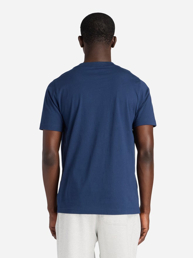 New Balance Men vy Blue Logo Crew Neck T-Shirt - Image 3