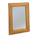 Creative Co-op Creative CoOp Rectangle Wood Framed Wall Mirror with Rattan Detail Brown - Image 2