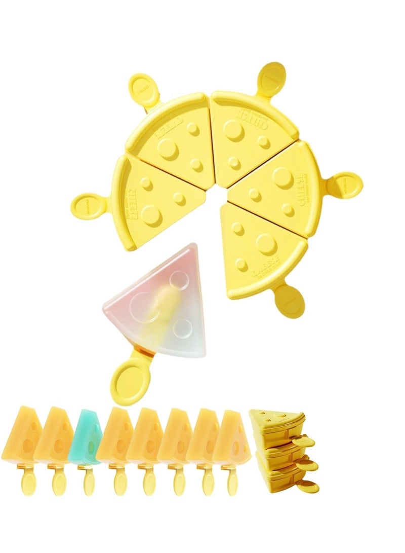 SOLARAE Popsicle Mould Set, 6 Cheese Popsicle Maker, Reusable Ice Cream Moulds, Tolder Babies and Homemade Popsicle - Image 1