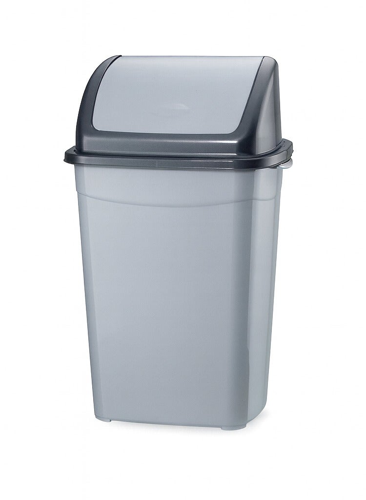 بلانيت سلة قمامة بغطاء متأرجح يغلق ذاتيًا حاوية نفايات بتحكم بالروائح للمطبخ والحمّام والمكتب، بلاستيك متين سهل التنظيف(26 Liter) - Image 1