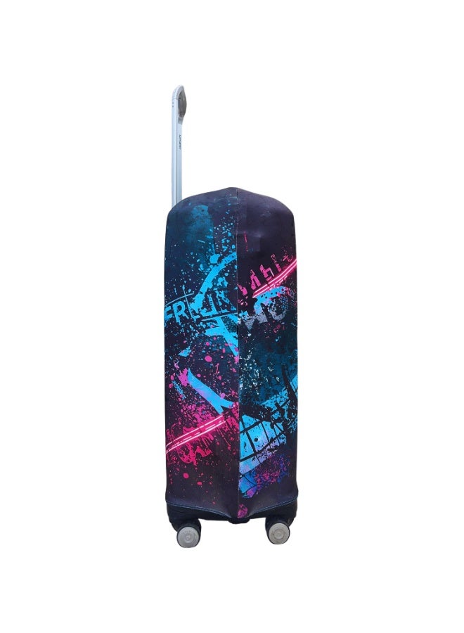 natOnat Travel Luggage Cover Protector - Suitcase Cover - Stretchy, Washable Spandex & Polyester - Protects Against Dirt & Scratches - Urban Vibes Design - Fits 65-70 CM Height (Large) - Image 4