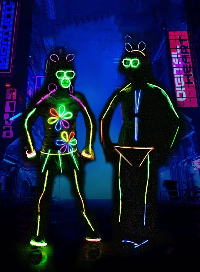 100 pcs Glow sticks Light Up Sticks party favors- ultra-bright glowing cold light sticks, colorful glowing - Image 2