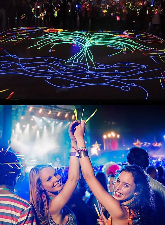 100 pcs Glow sticks Light Up Sticks party favors- ultra-bright glowing cold light sticks, colorful glowing - Image 5