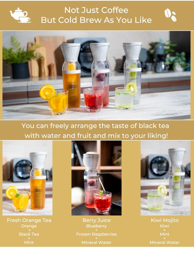 EPEIOS - EPEIOS Portable Electric Cold Brew Iced Tea and Coffee Maker 10 Minutes High Quality Cold Brew Maker Rechargeable 350ml - Image 1