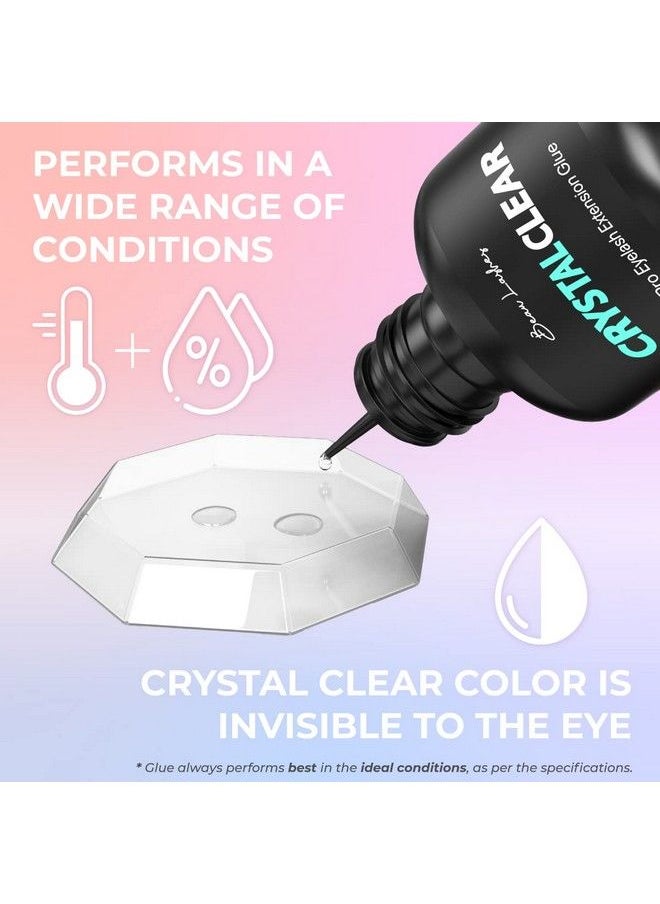 beau lashes Crystal Clear Professional Eyelash Extension Glue | Super Strong Clear Lash Adhesive For Long Lasting Semi Permanent Individual Lash Eyelash Extensions | 12S Fast Drying / 7 Weeks Retention  - Image 5