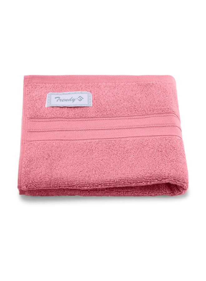 BYFT Home Trendy (Pink) Premium Cotton Hand Towel (50 X 90 Cm-Set Of 1) Highly Absorbent, High Quality Bath Linen With Striped Dobby 550 Gsm - Image 2
