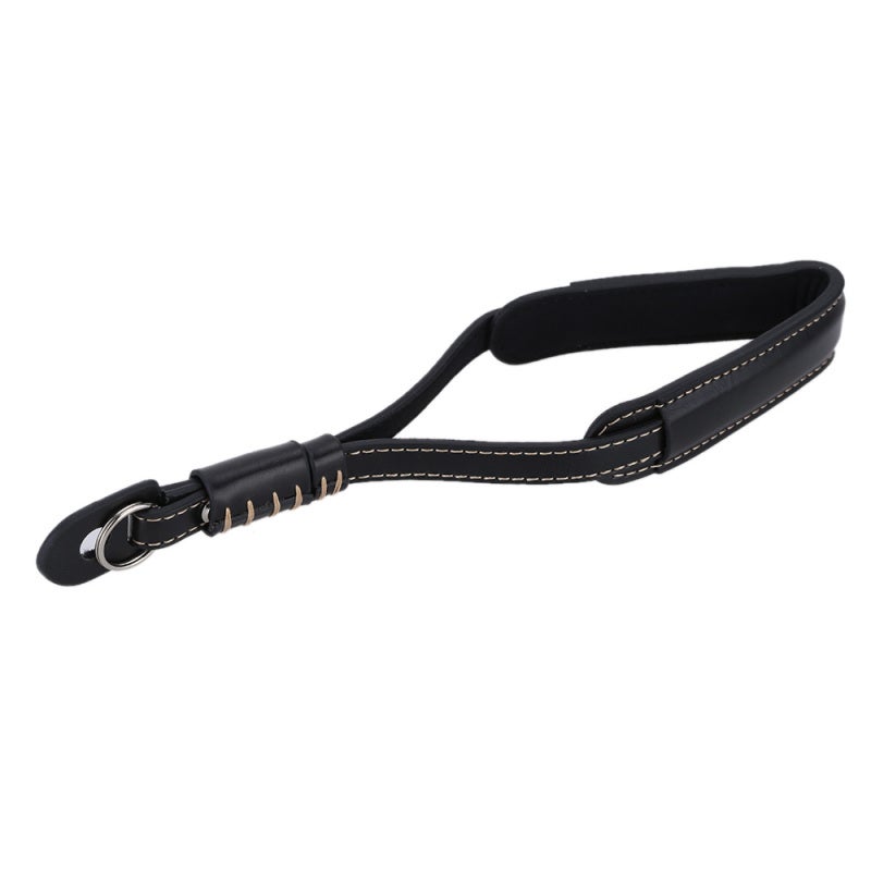 Camera Strap: Black PU Leather - Secure Grip Durable Design Wrist Strap for Photographers Outdoor Indoor Shooting - Image 1