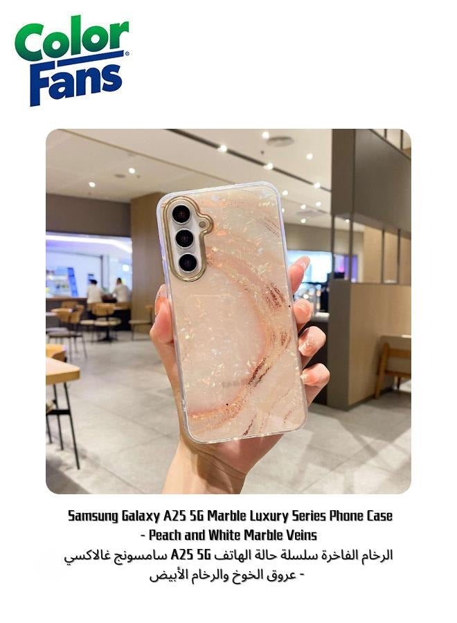 كولور فانس سامسونج غالاكسي A25 5G الرخام الفاخرة سلسلة حالة الهاتف