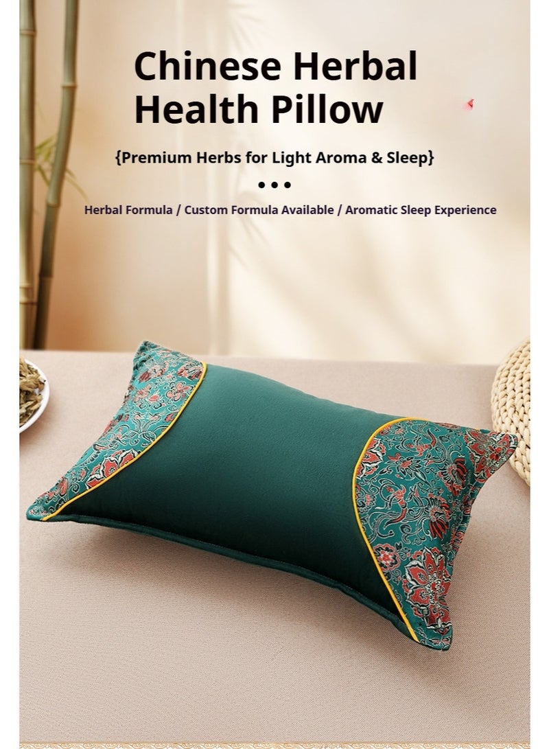 Mugwort Seed Chinese Medicine Pillow, Hair Care Pillow, Sleep Aid Neck Pillow, Cervical Pillow, Brocade Flower Pillow - Image 5