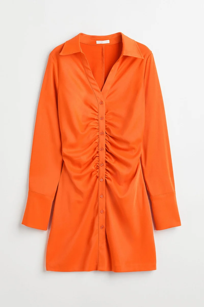 اتش اند ام فستان كريب منسدل