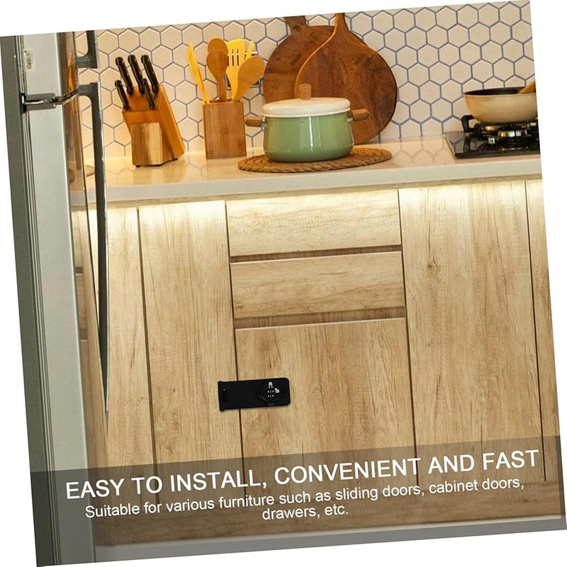 Artibetter Cabinet Password Combination Lock Black Security Safe Easy to Use - Image 4