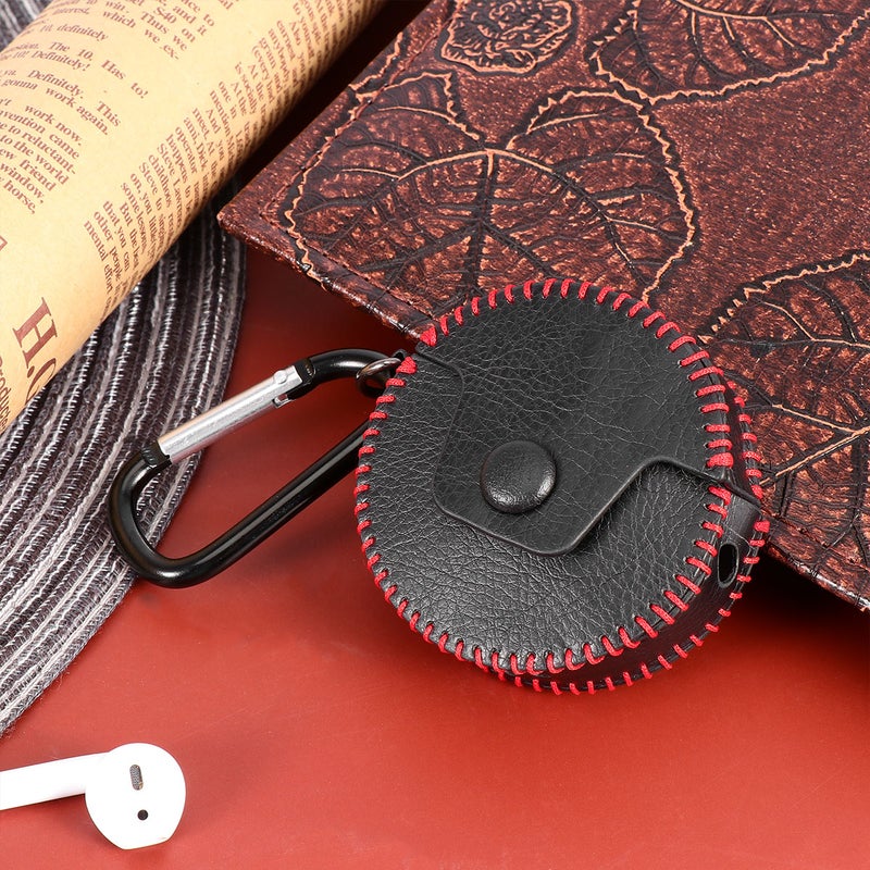 Shockproof Earphone Sleeve Leather Earphone Cover Compatible for Huawei 3(Black) - Image 3