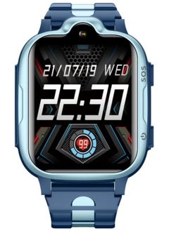 4G Kids Smart Watch with SIM Card Holder – HD Touch Screen Waterproof Watch with Video Camera, Music Player, Alarm Clock, Pedometer & 24 Games (Blue)