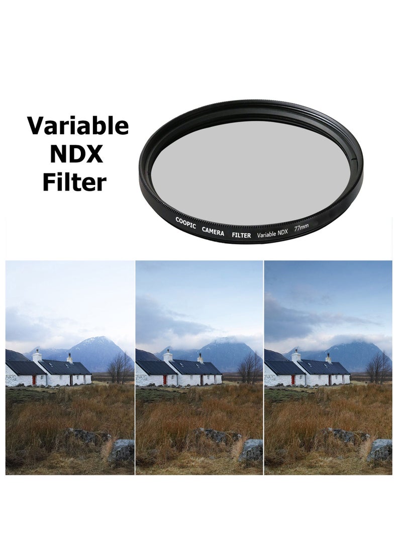 Coopic - COOPIC 49mm Variable Neutral Density NDX Filter Compatible with C’ EF 50mm f/1.8 STM & EF-S 35mm f/2.8 Macro is STM Lens - Image 1