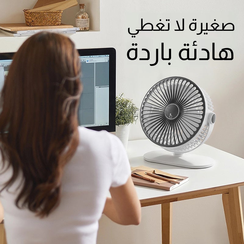 مروحة مكتبية USB محمولة صغيرة - Image 2