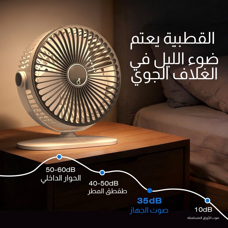 مروحة مكتبية USB محمولة صغيرة - Image 4