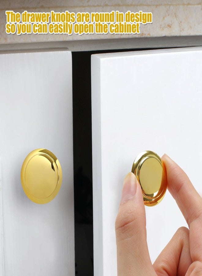 Romeda 18 Pieces Drawer Knobs, 30mm Golden Cabinet Knobs, Drawer Pulls and Knobs, Dresser Knobs, Kitchen Knobs, Dresser Drawer Knobs, Knobs for Cabinets with Screw - Image 5
