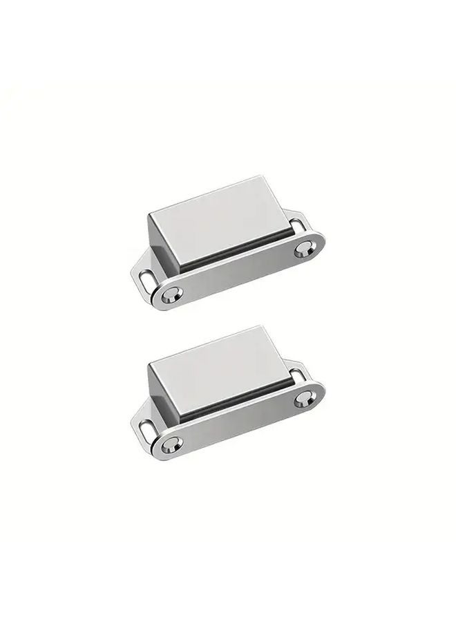 2pcs Magnetic Door Latches Heavy Duty Cabinet Closers Easy Install No Tools Needed - Image 1