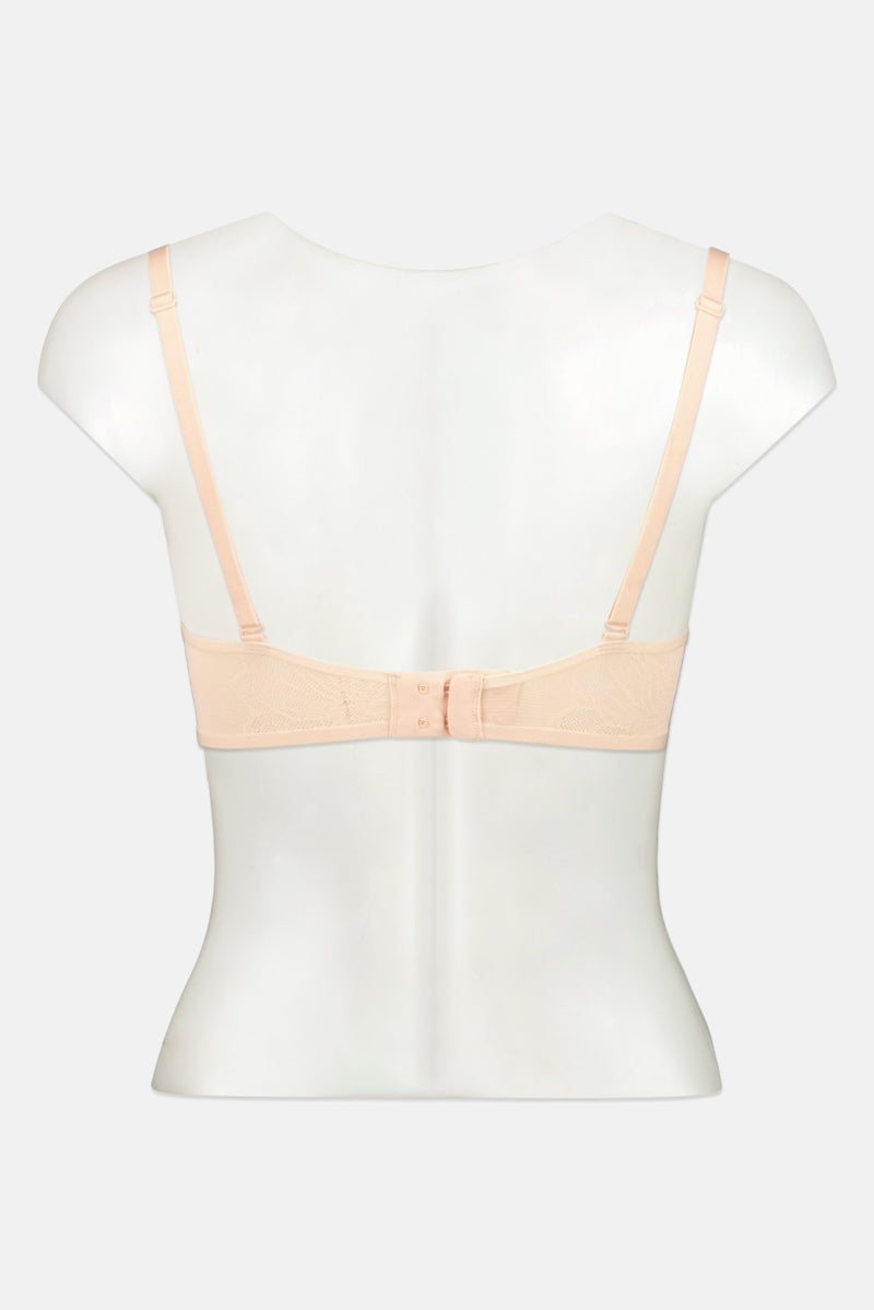 TRIUMPH سوتيان نسائي مزخرف ومبطن قليلاً، خوخي فاتح - Image 2