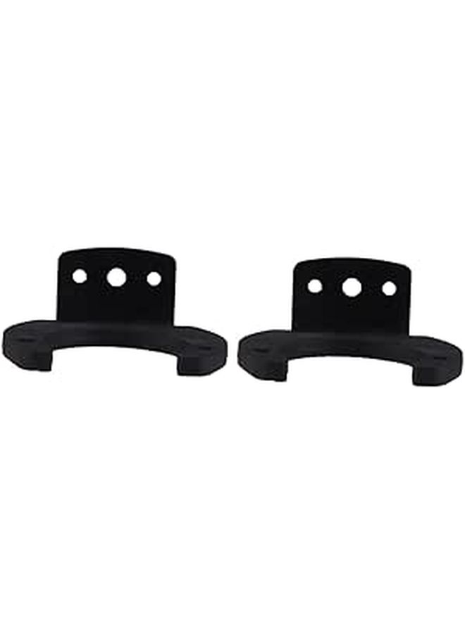 Black Microphone Wall Mount Hooks 2 Pack Easy Install Secure Storage For KTV Home Use - Image 1