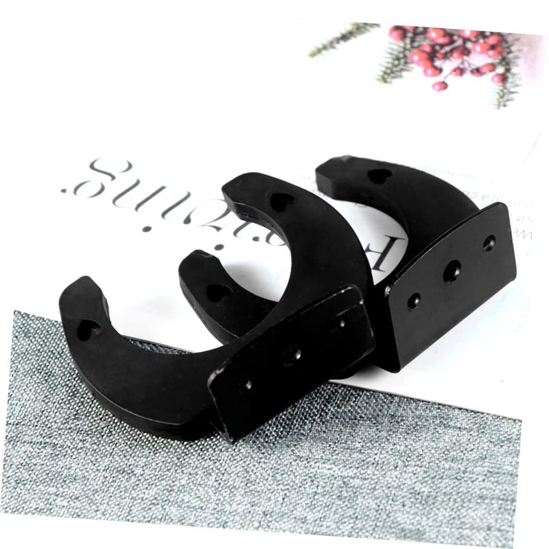 Black Microphone Wall Mount Hooks 2 Pack Easy Install Secure Storage For KTV Home Use - Image 3