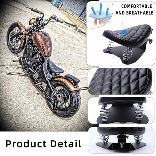 DREAMIZER Motorcycle Solo Seat Spring Base Plate Bracket Compatible With Bobber Chopper - Image 4