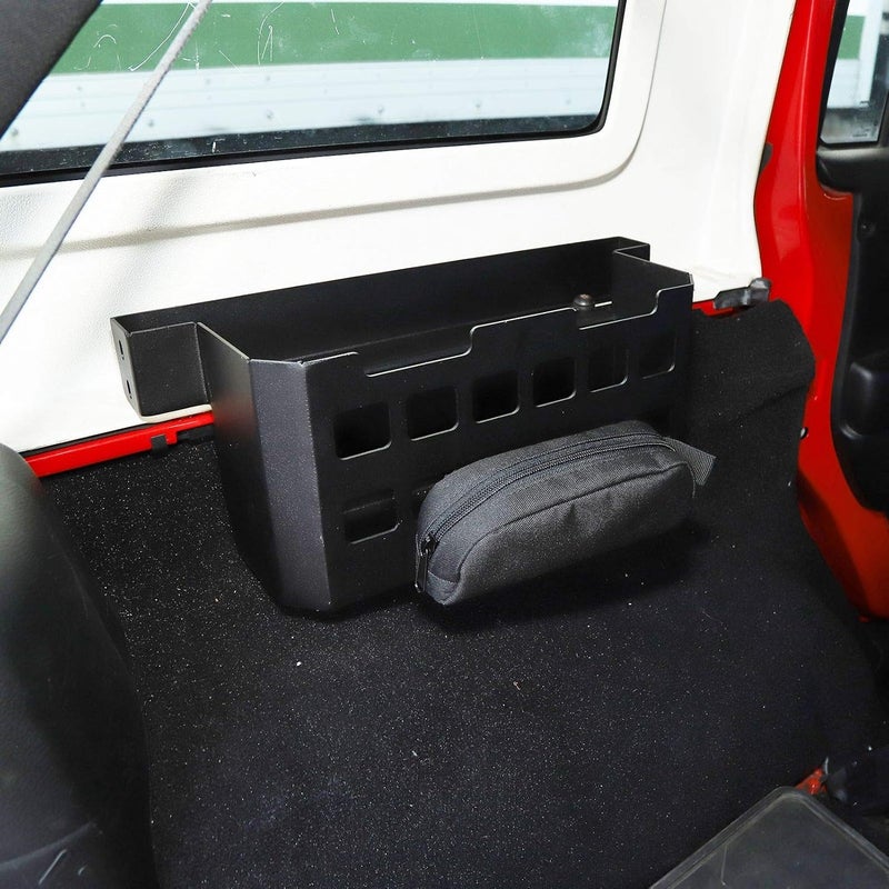 Rear Molle Panel Trunk Side Cargo Rack Shelf Organizer Storage Tray Basket Metal Cargo Holder for Jeep Wrangler TJ JK JL - Image 5