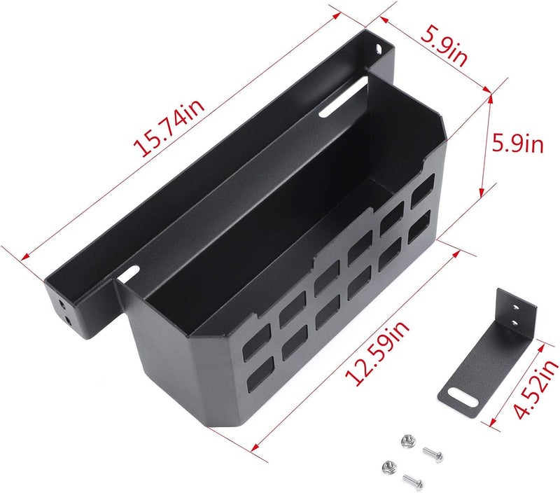 Rear Molle Panel Trunk Side Cargo Rack Shelf Organizer Storage Tray Basket Metal Cargo Holder for Jeep Wrangler TJ JK JL - Image 2