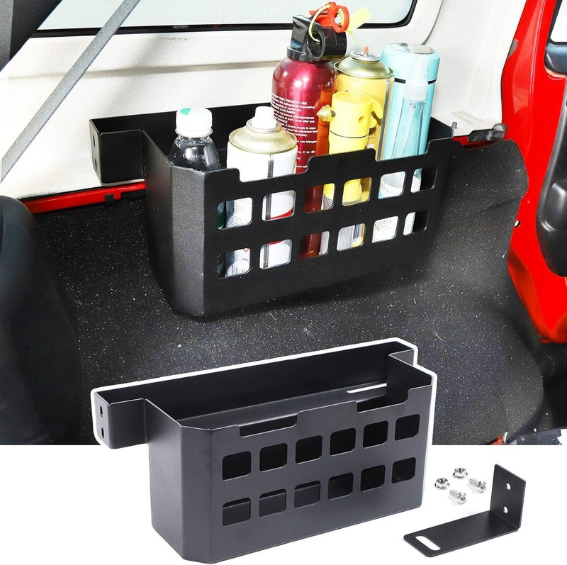 Rear Molle Panel Trunk Side Cargo Rack Shelf Organizer Storage Tray Basket Metal Cargo Holder for Jeep Wrangler TJ JK JL - Image 1