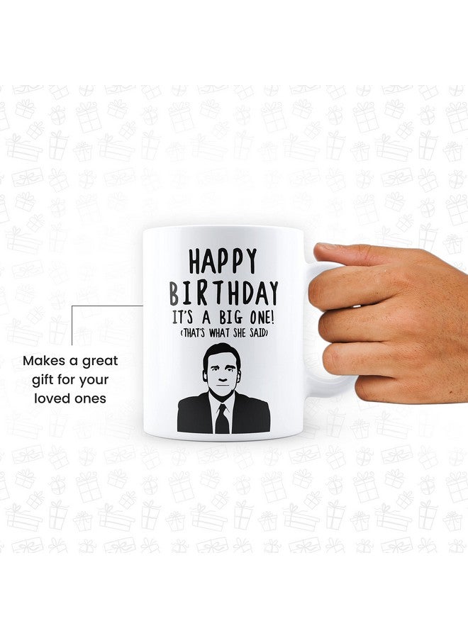 Epic Stuff - The Office - Happy Birthday Design Ceramic Coffee Mug - Best Gift for The Office Fans/The Office Fandom/Great Accessory for Home & Kitchen - Image 5