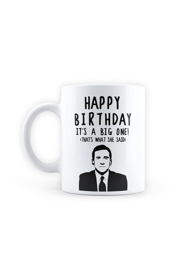 Epic Stuff - The Office - Happy Birthday Design Ceramic Coffee Mug - Best Gift for The Office Fans/The Office Fandom/Great Accessory for Home & Kitchen - Image 1