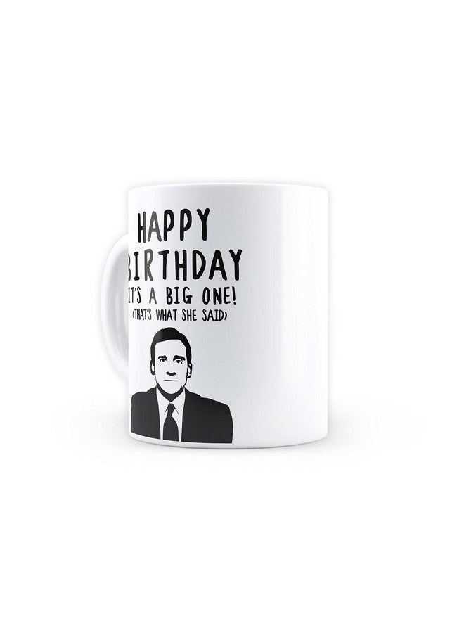 Epic Stuff - The Office - Happy Birthday Design Ceramic Coffee Mug - Best Gift for The Office Fans/The Office Fandom/Great Accessory for Home & Kitchen - Image 3