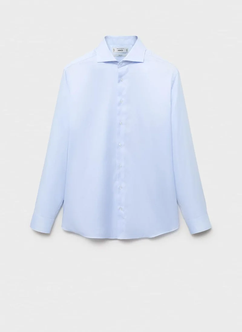 Mango Man Slim Fit Structured Suit Shirt