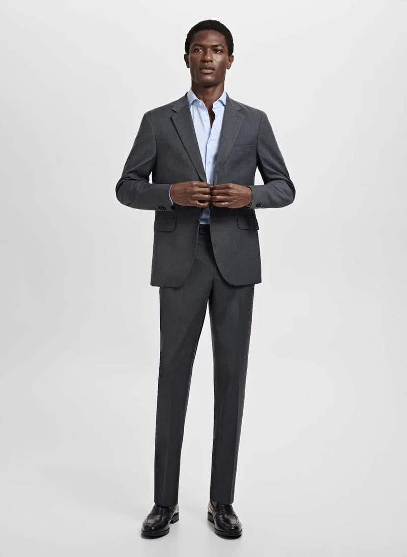 Mango Man  Slim Fit Structured Suit Shirt for Men | Best Price UAE