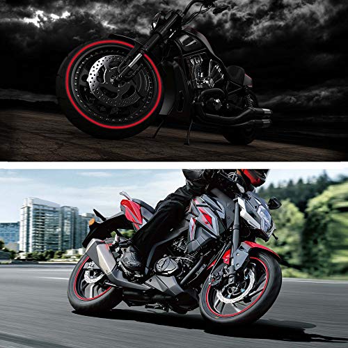 Kelenate® (Red) 18pcs - 16"-19" Reflective Wheel Rim Stripe Decal for Motorcycle Wheels Car Cycling Bike Bicycle Night Reflective Safety Decoration Stripe Sticker Compatible with T-rax - Image 4