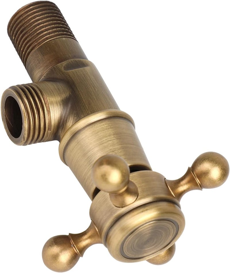 Angle Valve Antique Color, Wall Mounted Plum Hand Wheel, High Quality Brass Valve for Sanitary Ware - Image 5