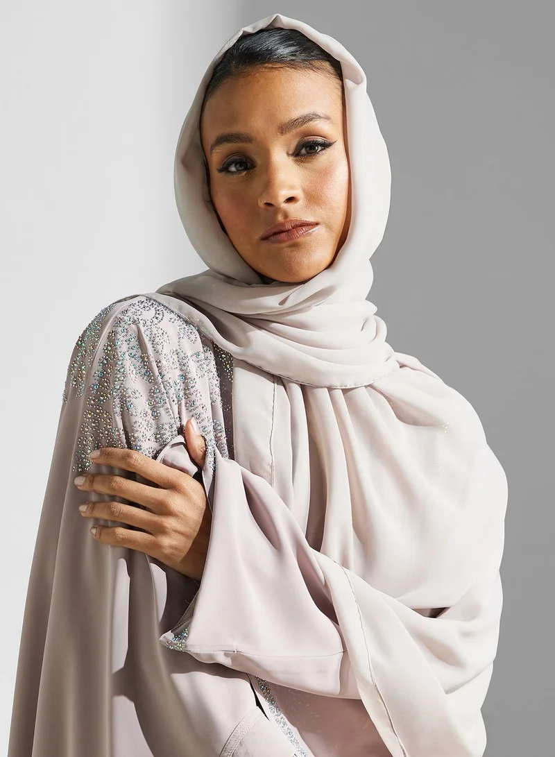 hayas closet Embellished Cape Sleeve Abaya