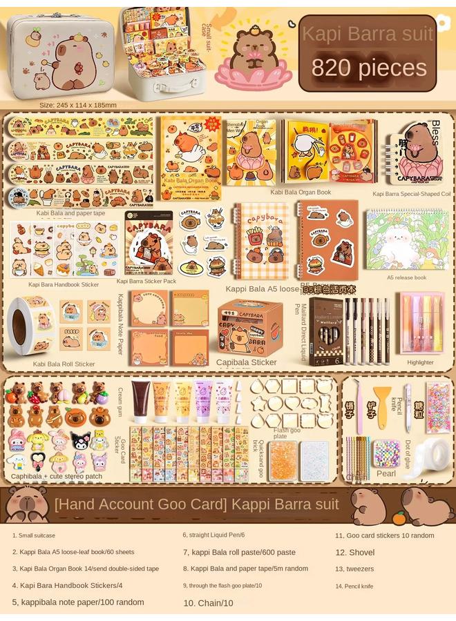 Bluejw Hand Account Suit Gift Box Hand Account Girl Cute Toy Hand Account Girl Children's Stationery New Year One Batch - Image 1