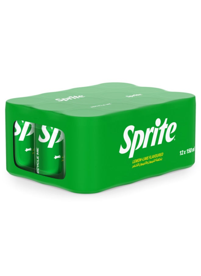 Sprite Regular Lemon Lime Flavored Carbonated Soft Drink Cans 12 x 150ml  - Image 1