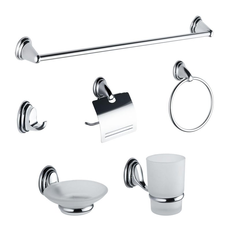 Stainless Steel SUS304 Stainless Steel Bathroom Accessory Set (Silver Accessory Set) - Image 1