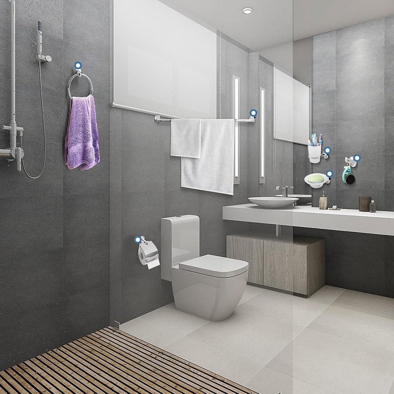 Stainless Steel SUS304 Stainless Steel Bathroom Accessory Set (Silver Accessory Set) - Image 2